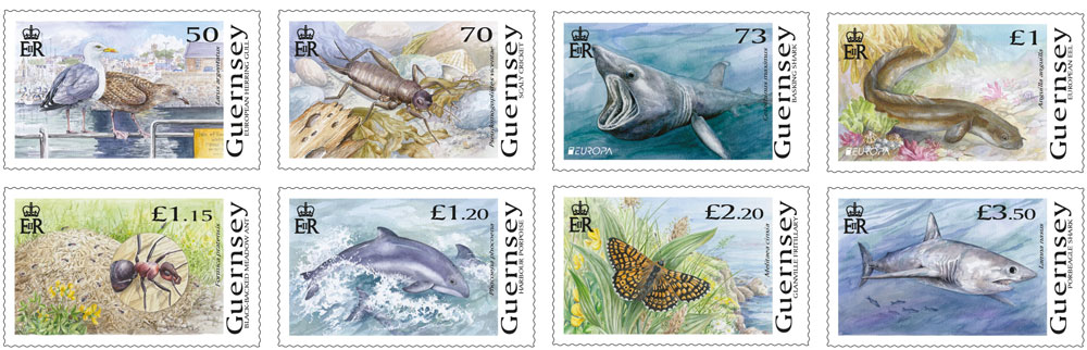 Set of 8 stamps